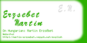erzsebet martin business card